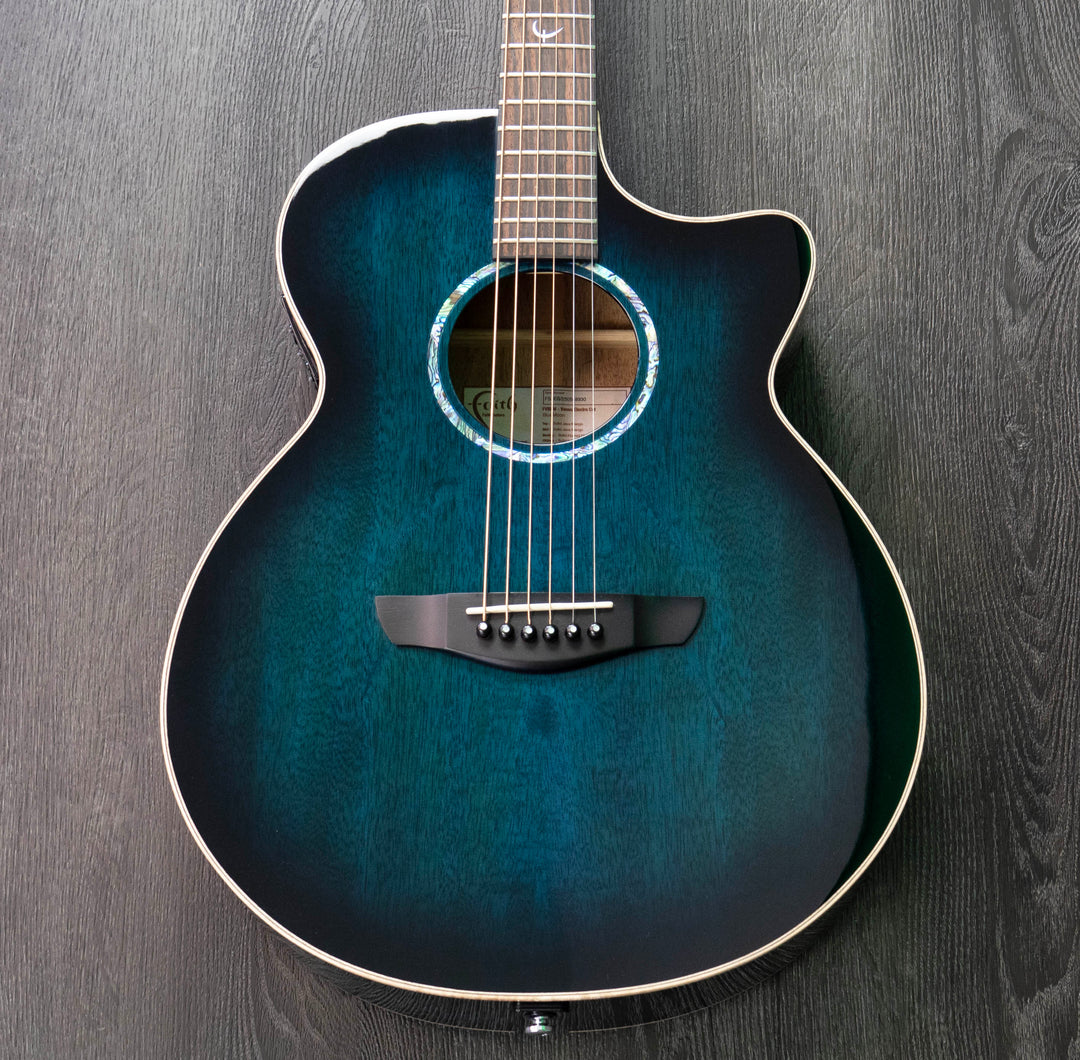 Faith Blue Moon Burst Venus Électro-Acoustique, Tout Solide Java Mango