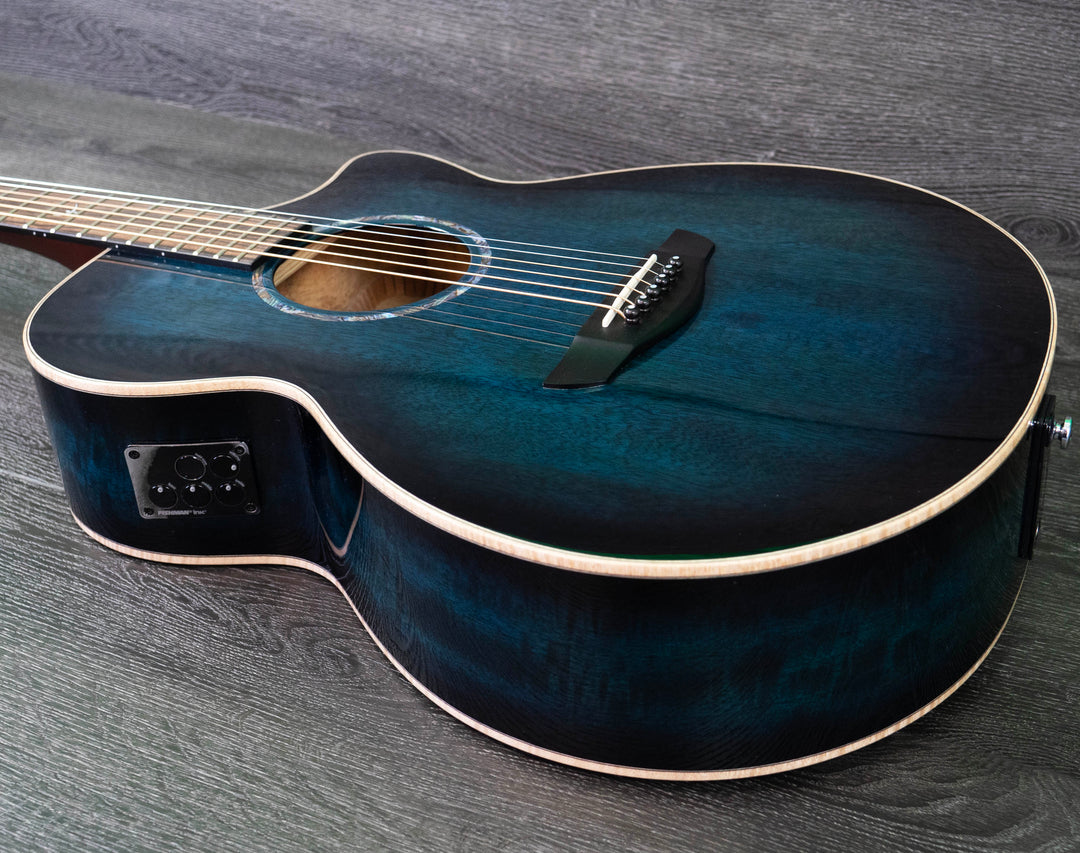 Faith Blue Moon Burst Venus Électro-Acoustique, Tout Solide Java Mango