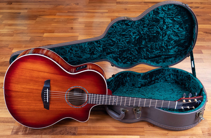 Faith Blood Moon Burst Neptune Électro-acoustique, tout solide Trembesi indonésien