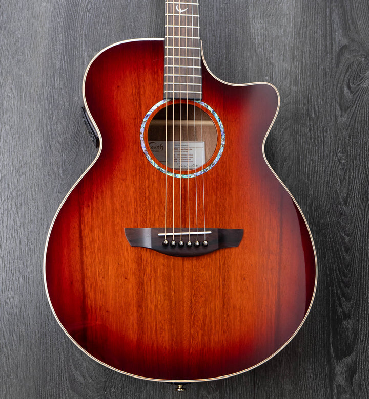 Faith Blood Moon Burst Venus Électro-Acoustique, Trembesi Indonésien Tout Solide