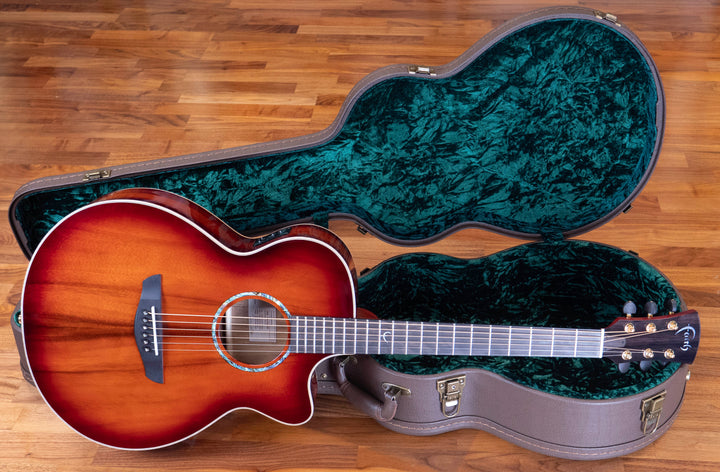 Faith Blood Moon Burst Venus Electro-Acoustic, All Solid Indonesian Trembesi