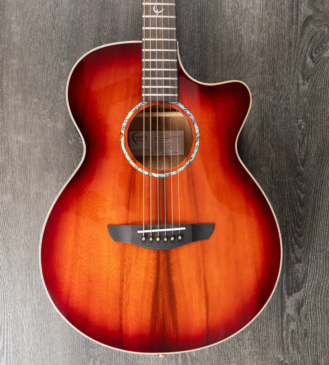 Faith Blood Moon Burst Venus Electro-Acoustic, All Solid Indonesian Trembesi