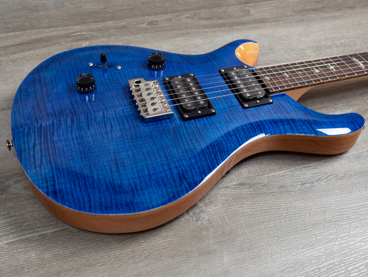 PRS SE Custom 24 Left Handed Electric Guitar, Faded Blue