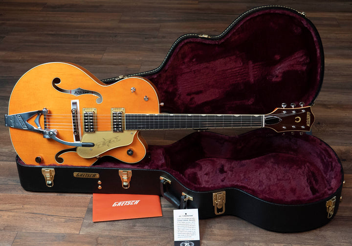 Gretsch G6120T-59 Vintage Select Edition '59 Chet Atkins Hollow Body with Bigsby, TV Jones, Vintage Orange Stain Lacquer