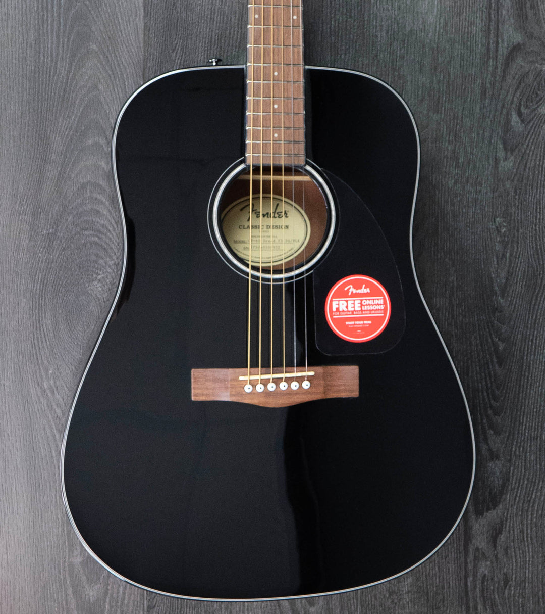 Fender CD-60 V3 Dreadnought, diapasón de nogal, color negro