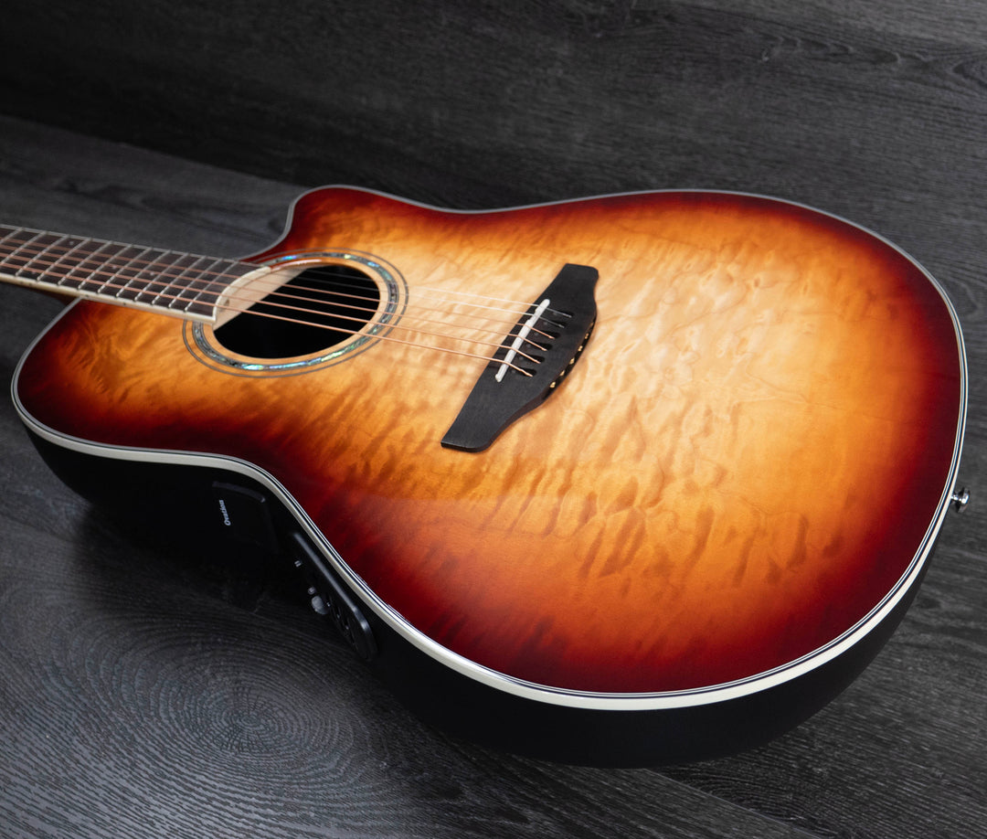 Ovation CS24P-TBBY Celebrity Standard Exotique, Flamme Noire