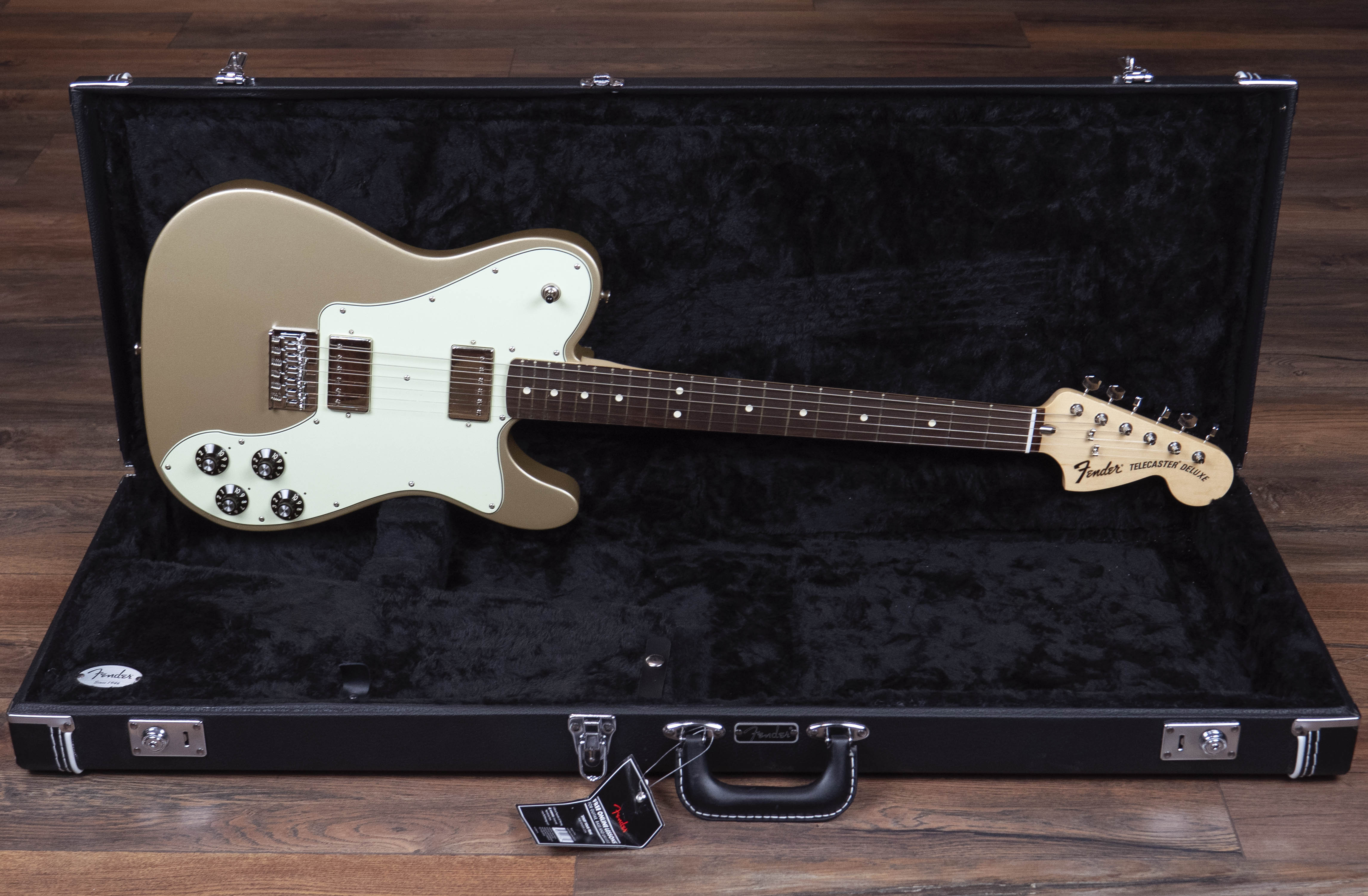 Fender chris shiflett telecaster deluxe shoreline gold new arrivals