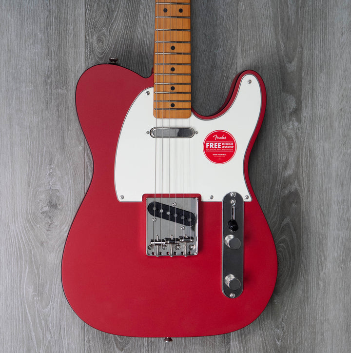 Squier Limited Edition Classic Vibe '60s Custom Telecaster, Maple Fingerboard, Parchment Pickguard, Satin Dakota Red