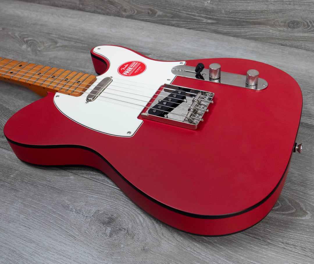 Squier Limited Edition Classic Vibe '60s Custom Telecaster, Maple Fingerboard, Parchment Pickguard, Satin Dakota Red