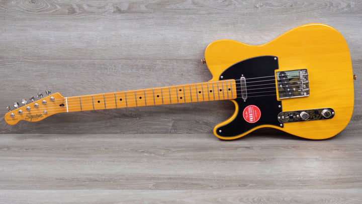 Squier Classic Vibe 50s Telecaster pour gaucher, touche en érable, couleur caramel