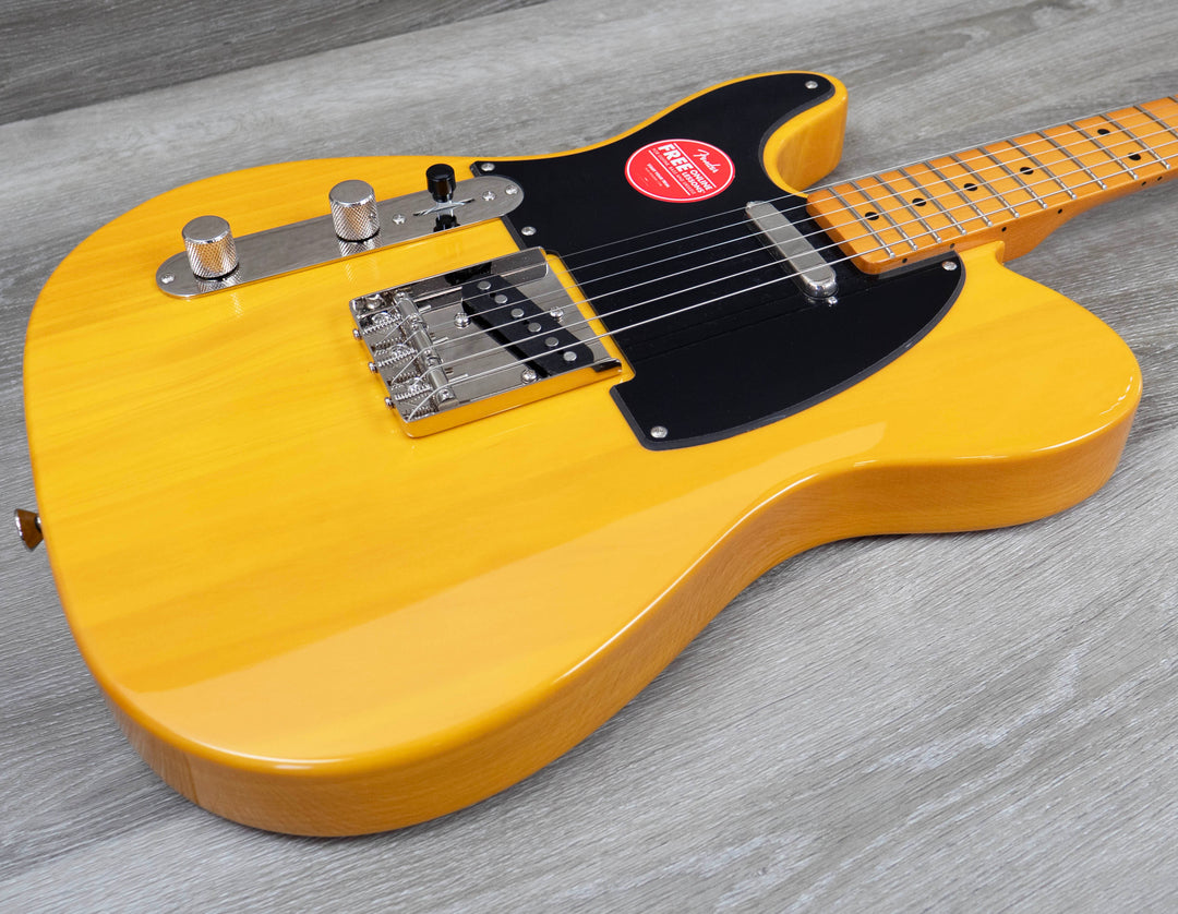 Squier Classic Vibe 50s Telecaster pour gaucher, touche en érable, couleur caramel
