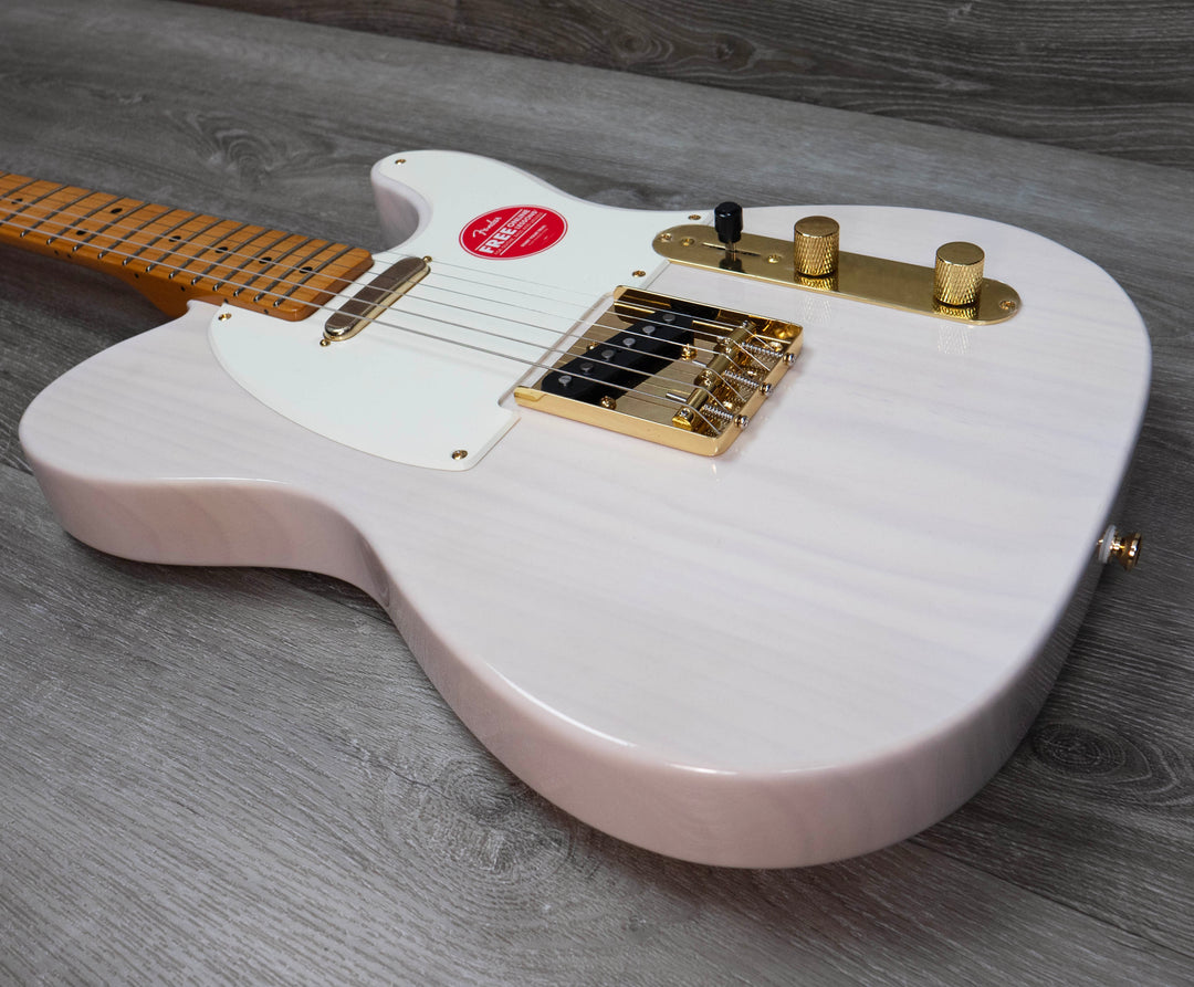 Squier FSR Classic Vibe '50s Telecaster, diapasón de arce, golpeador Parchment, tono rubio vintage 