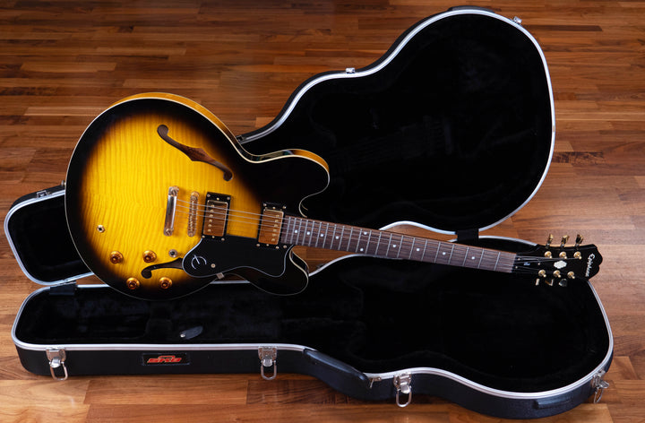 Pre-Owned Epiphone Dot Deluxe Plus Top, Tobacco Sunburst