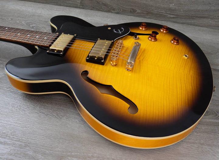 Pre-Owned Epiphone Dot Deluxe Plus Top, Tobacco Sunburst