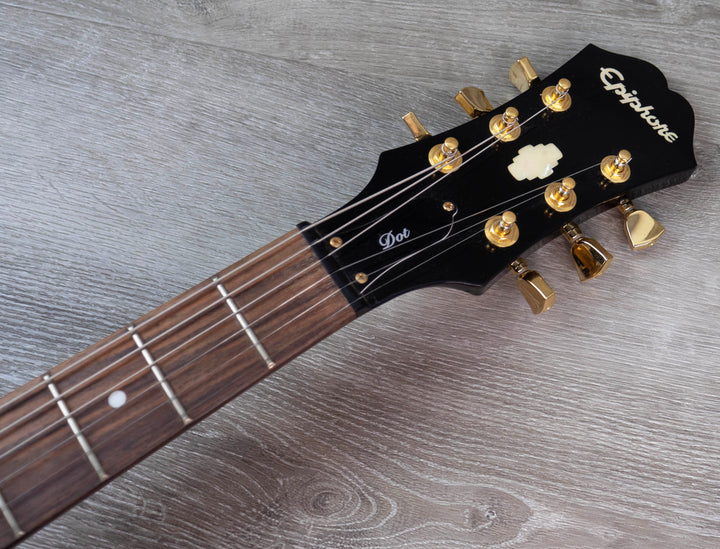 Pre-Owned Epiphone Dot Deluxe Plus Top, Tobacco Sunburst