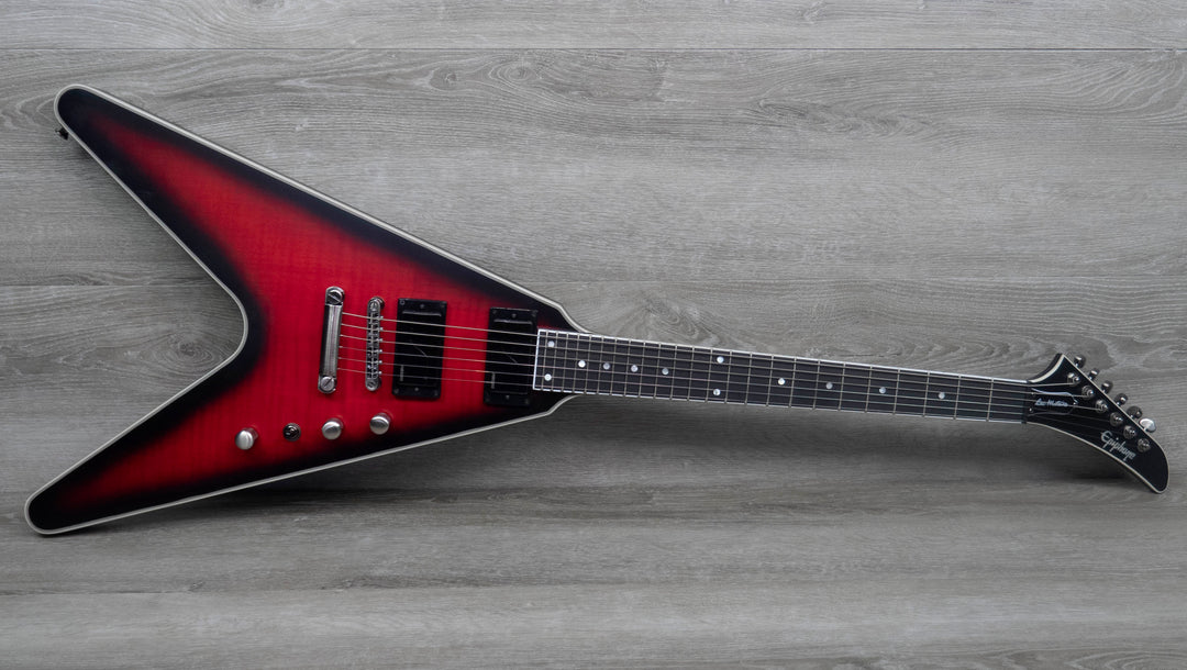 Epiphone Dave Mustaine Signature Prophecy Flying V Figured, Aged Dark – A Strings