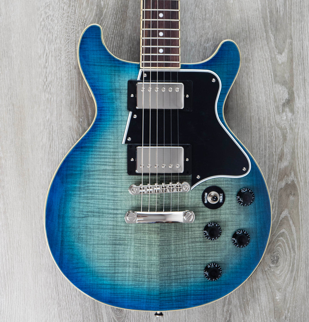 Epiphone Inspired by Gibson Les Paul Special Double Cut Figured, Ocean Water