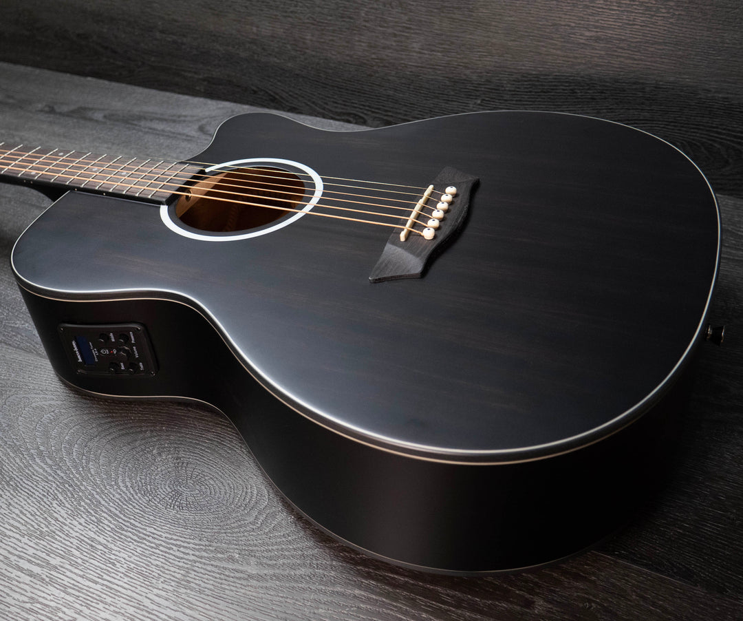 Washburn DFEACE Deep Forest Grand Auditorium Cutaway Acoustic, Natural Matte Ebony