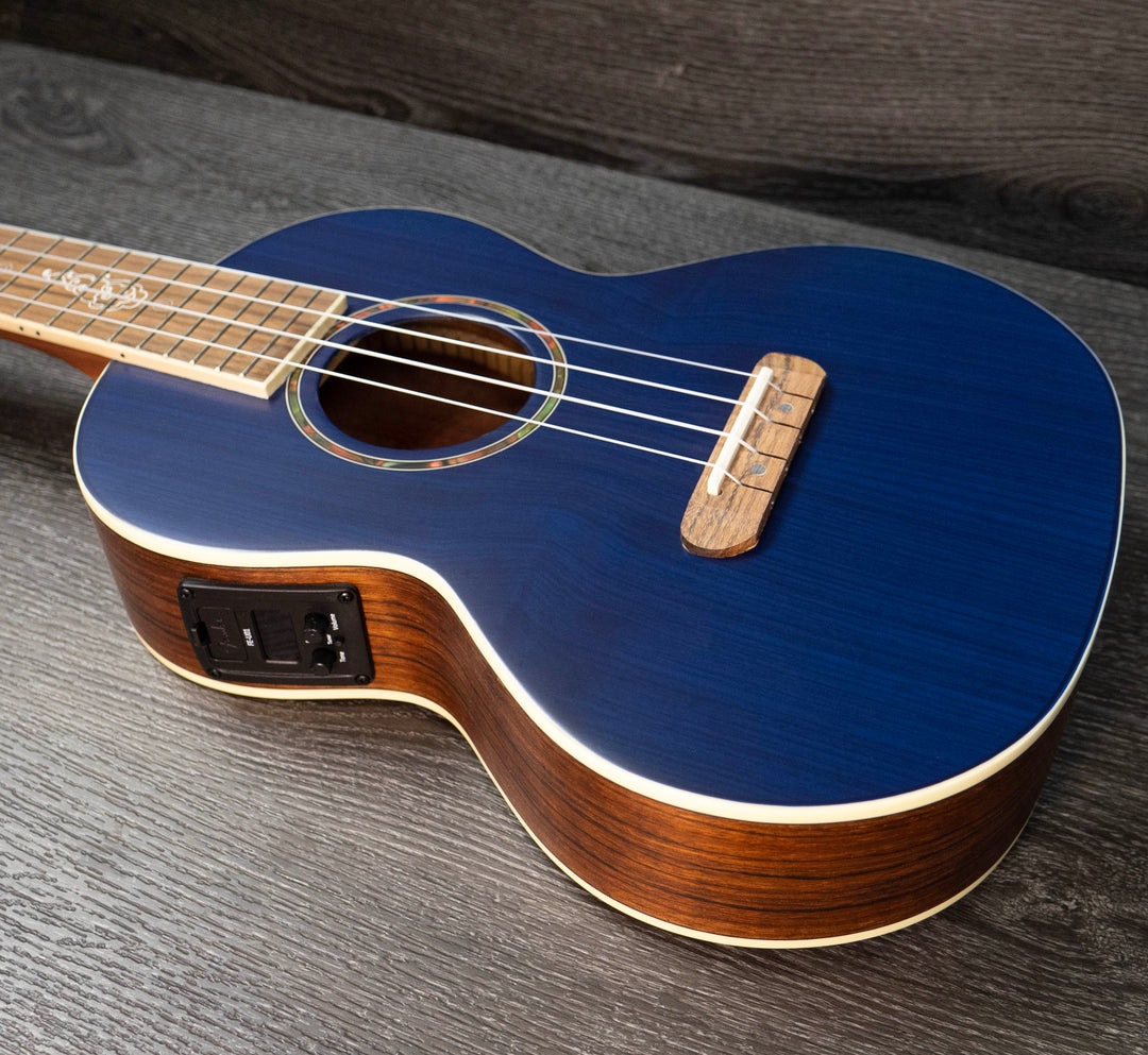 Fender Dhani Harrison Tenor Ukulele, Walnut Fingerboard, Sapphire Blue