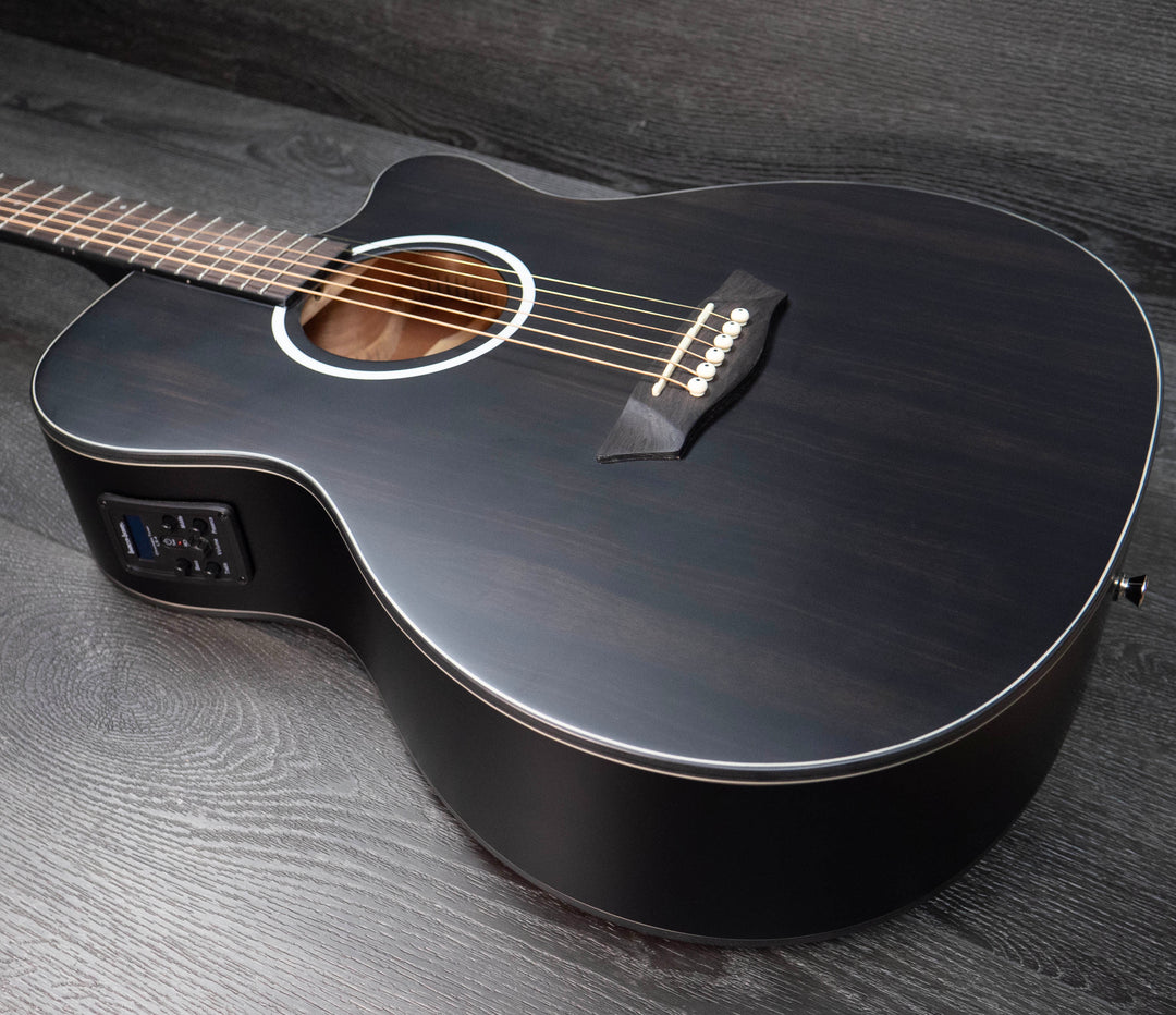 Washburn DFEACE Deep Forest Grand Auditorium Cutaway Acoustic, Natural Matte Ebony