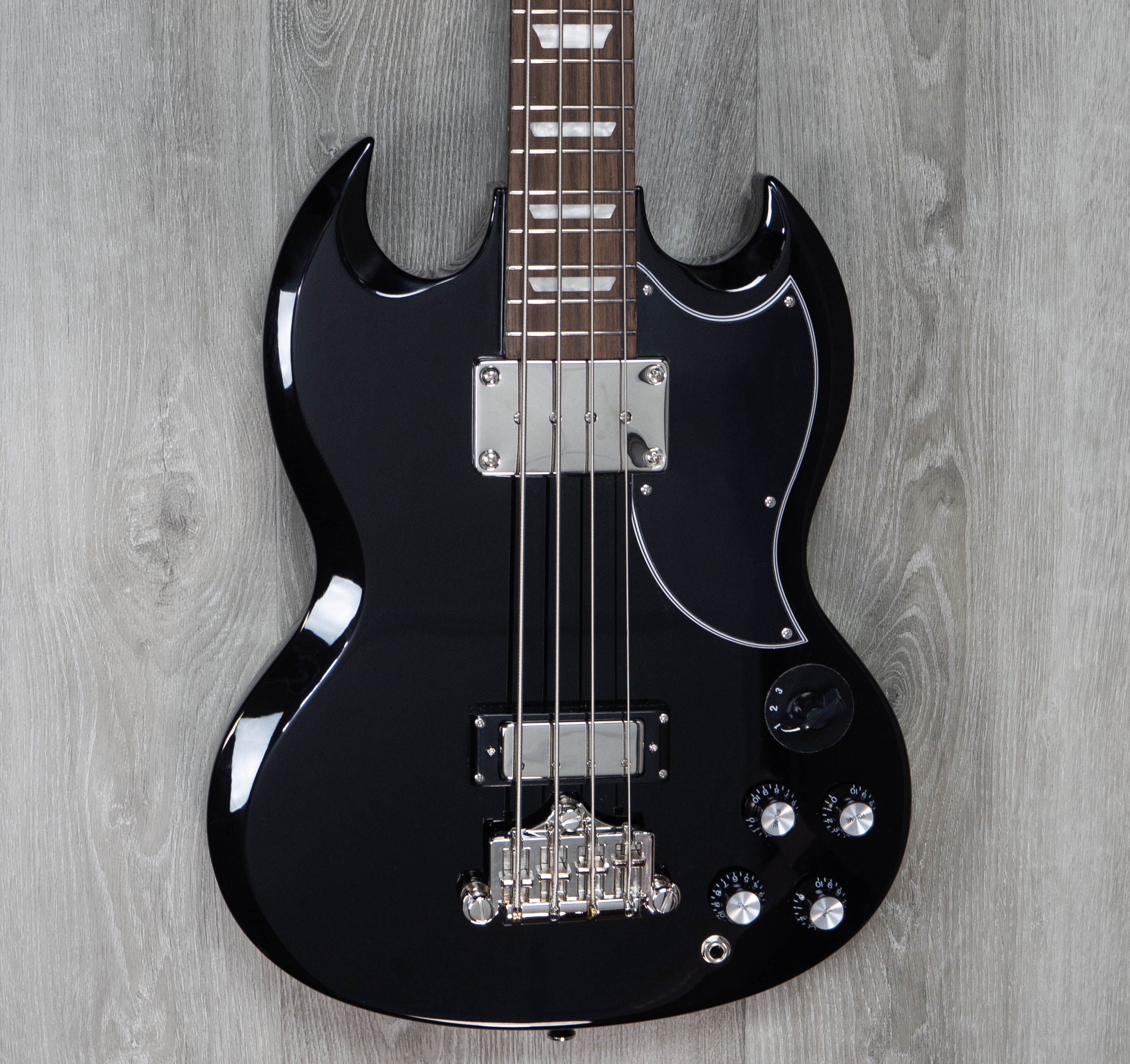 Epiphone EB-3 Bass Guitar, Ebony – A Strings