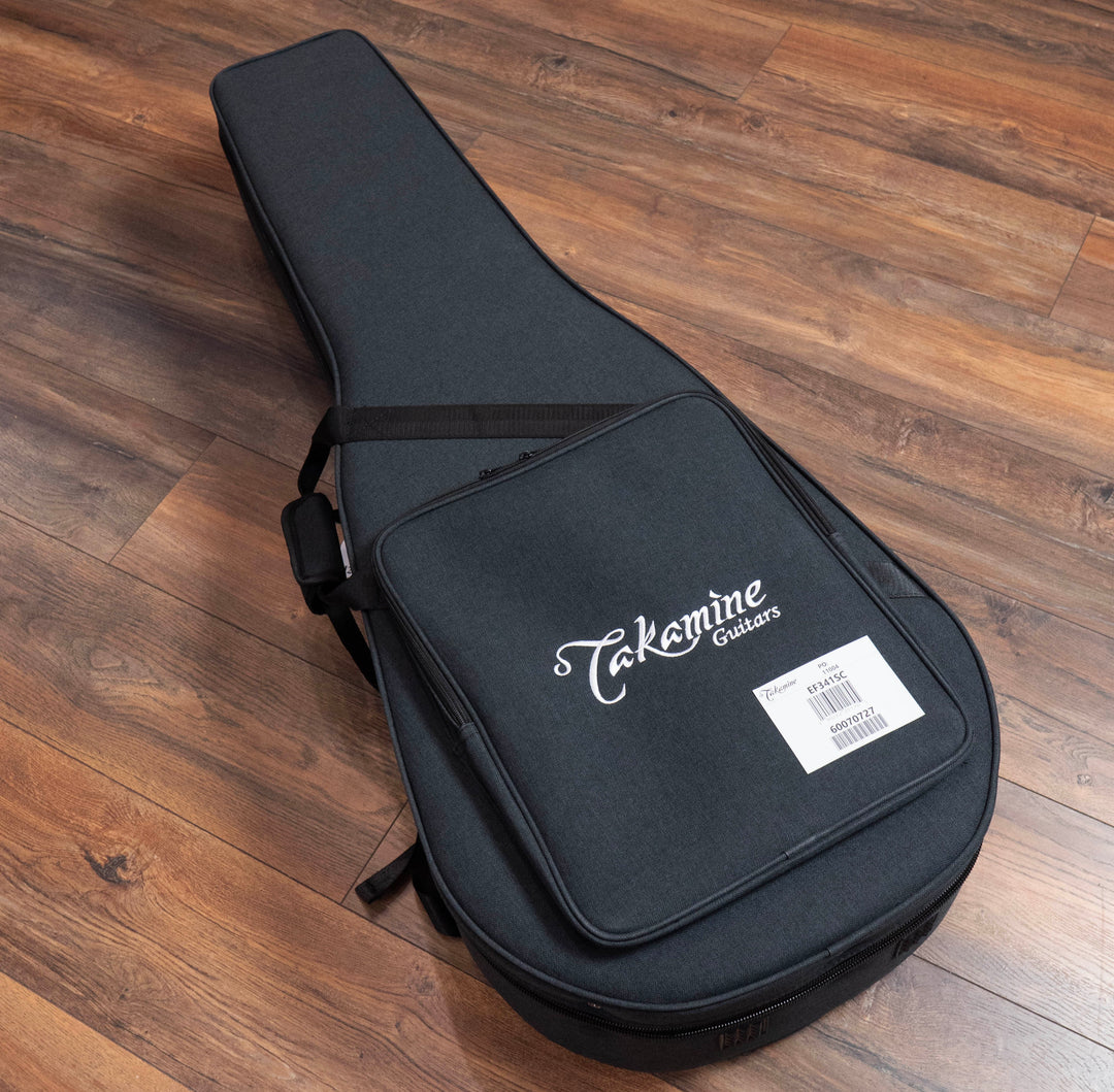 Guitarra acústica Takamine EF341SC Dreadnought, tapa de cedro, brillo negro