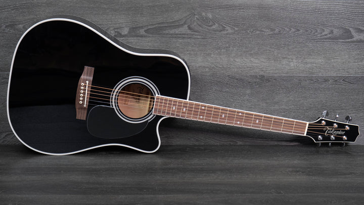 Guitarra acústica Takamine EF341SC Dreadnought, tapa de cedro, brillo negro