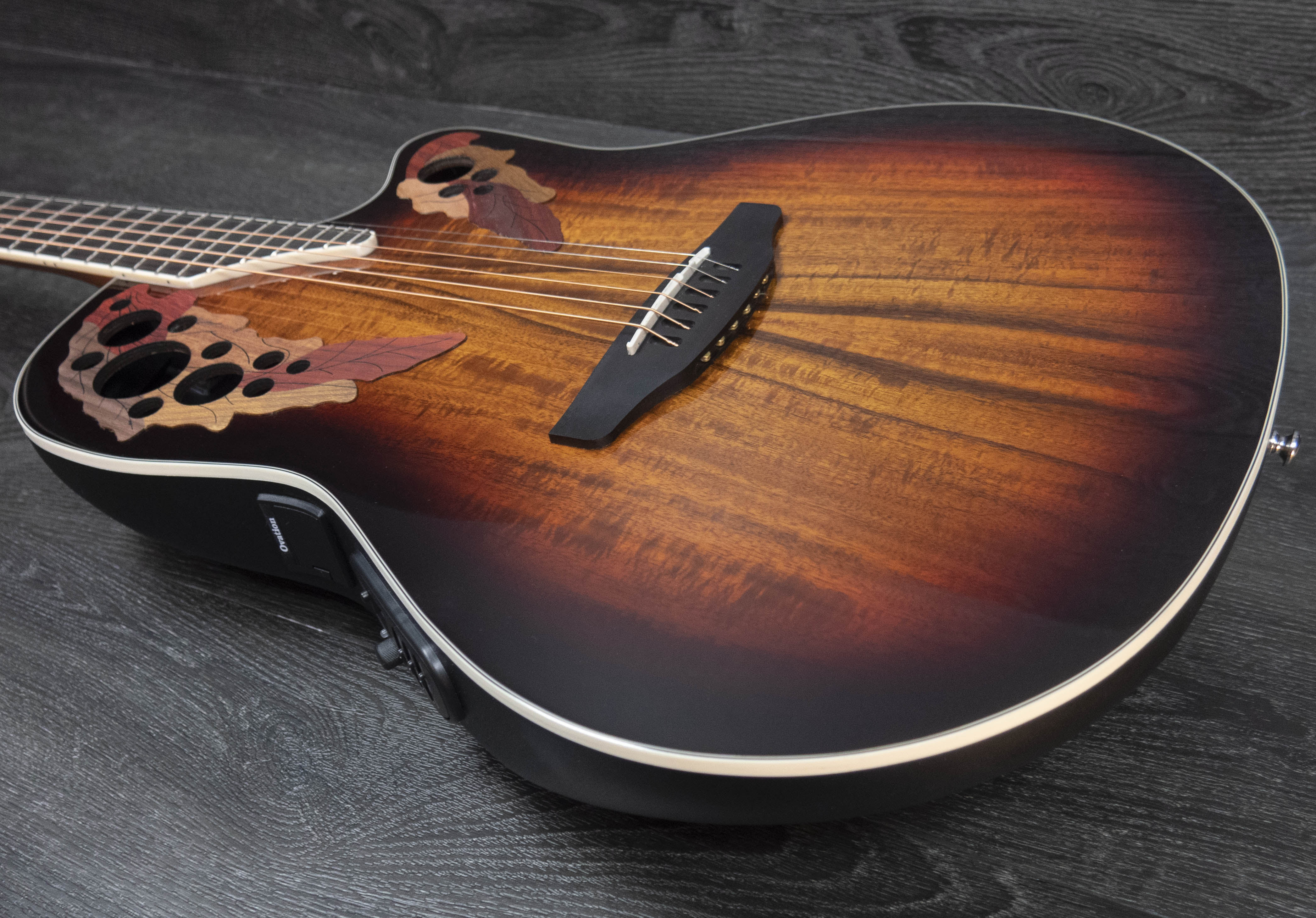 Ovation CE48P-KOAB Celebrity Elite Plus, Dark Burst On Exotic Koa – A  Strings