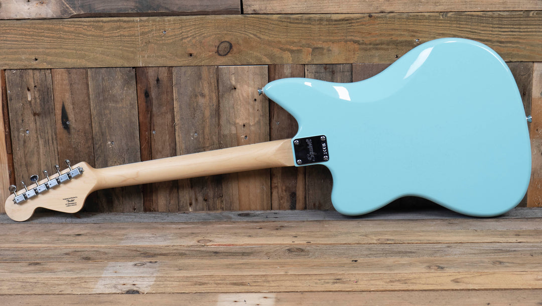 Squier Paranormal Electric VI, Laurel Fingerboard, Parchment Pickguard, Matching Headstock, Daphne Blue