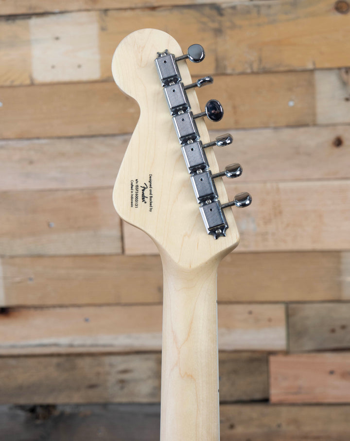 Squier Paranormal Electric VI, Laurel Fingerboard, Parchment Pickguard, Matching Headstock, Daphne Blue