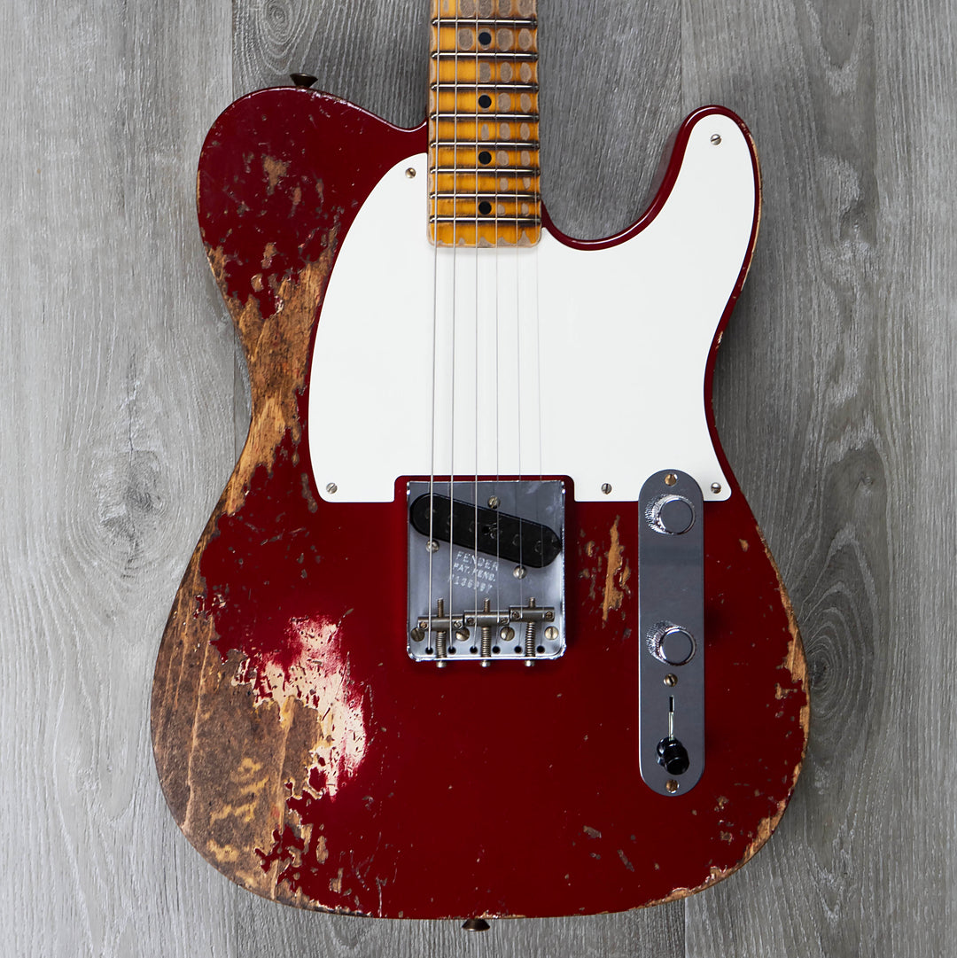 Fender Custom Shop Limited Edition '50s Cocked Wah Pine Esquire, Super Heavy Relic, 1-Piece Maple Neck, Aged Cimarron Red