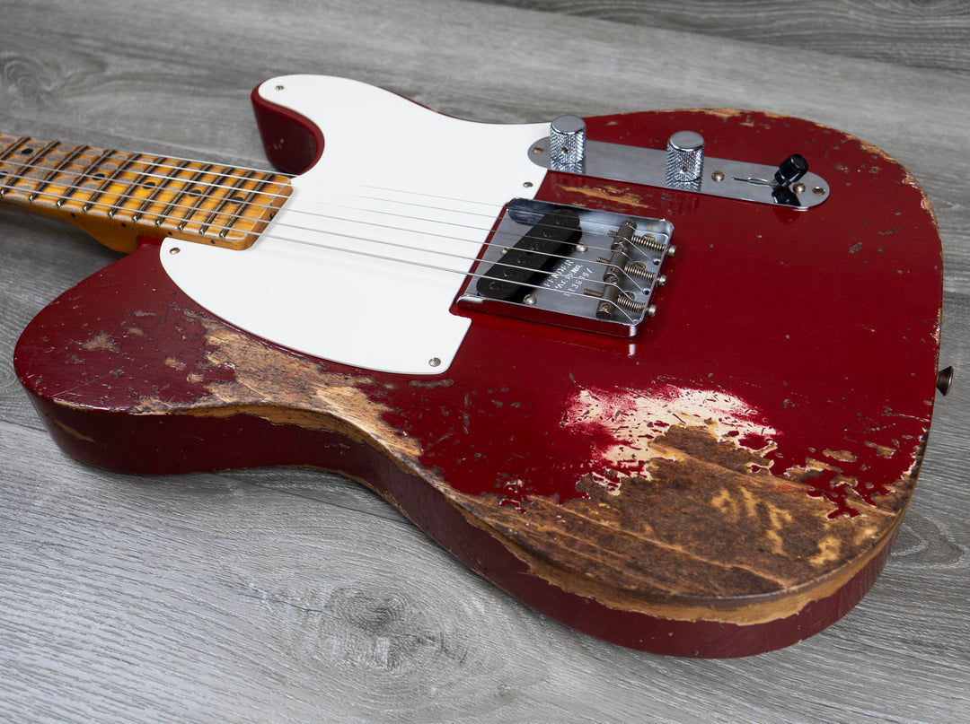 Fender Custom Shop Limited Edition '50s Cocked Wah Pine Esquire, Super Heavy Relic, 1-Piece Maple Neck, Aged Cimarron Red