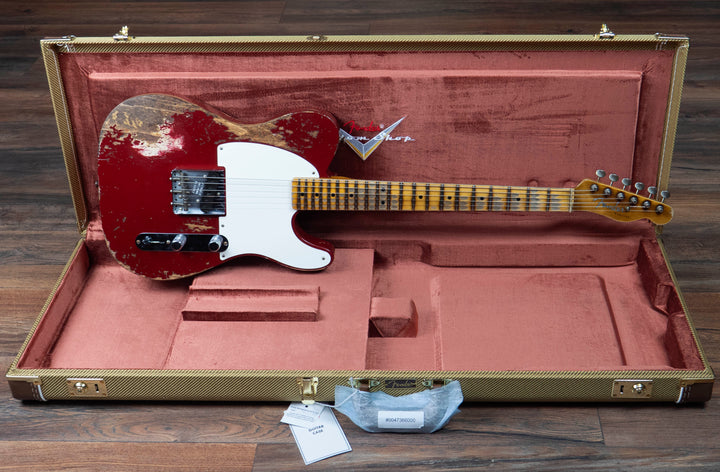 Fender Custom Shop Limited Edition '50s Cocked Wah Pine Esquire, Super Heavy Relic, 1-Piece Maple Neck, Aged Cimarron Red