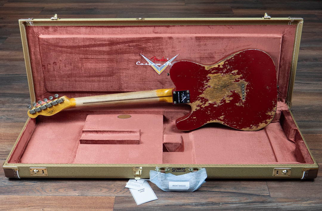 Fender Custom Shop Limited Edition '50s Cocked Wah Pine Esquire, Super Heavy Relic, 1-Piece Maple Neck, Aged Cimarron Red