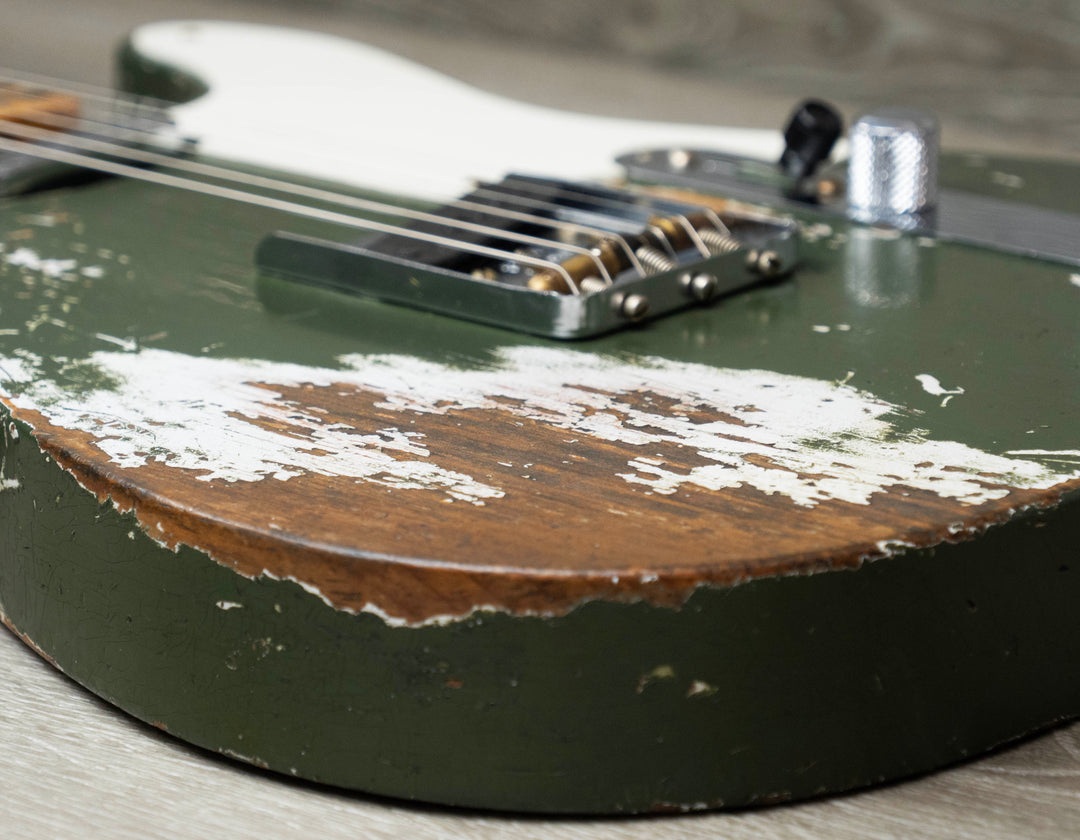 Fender Custom Shop Limited Edition Roasted Pine Double Esquire, Super Heavy Relic, Olive Green