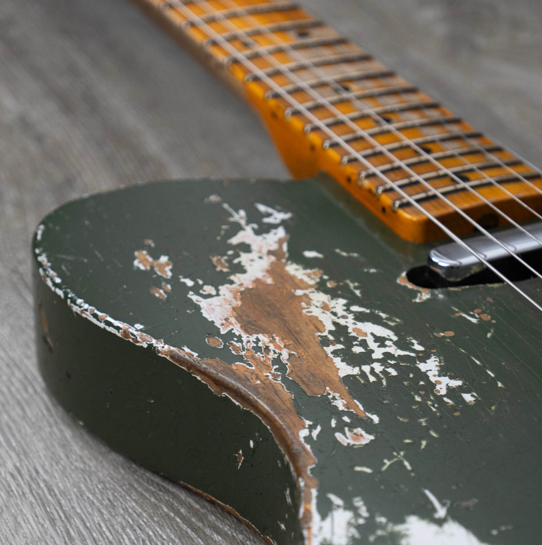 Fender Custom Shop Limited Edition Roasted Pine Double Esquire, Super Heavy Relic, Olive Green