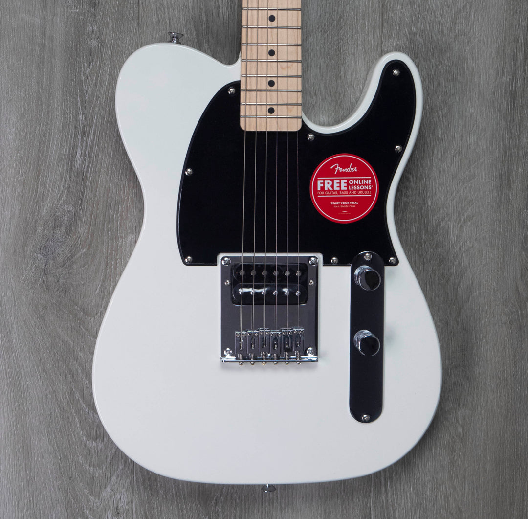 Squier Sonic Esquire H, diapasón de arce, golpeador negro, blanco ártico