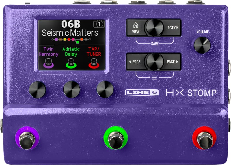 Limited Edition Line 6 Helix HX Stomp Multi Effects Processor & Amp Modeller, Purple