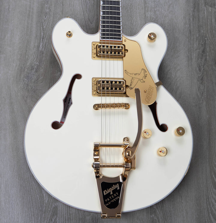 Gretsch Falcon Center Block LTD with String-Thru Bigsby and Gold Hardware, Ebony Fingerboard, Vintage White