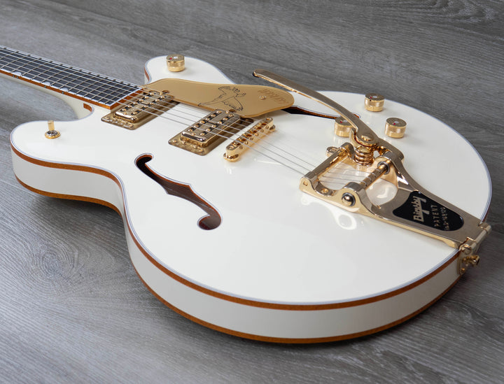 Gretsch Falcon Center Block LTD with String-Thru Bigsby and Gold Hardware, Ebony Fingerboard, Vintage White