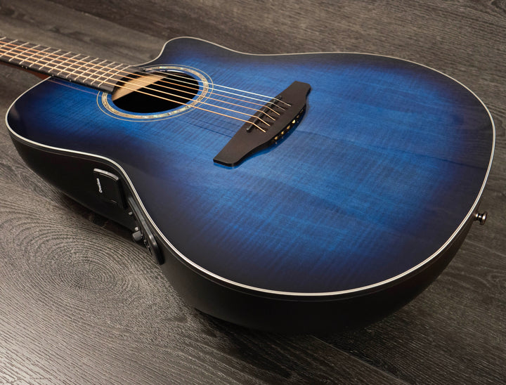 Édition limitée Ovation CS24P-BLFL-G Celebrity Standard, érable flammé bleu