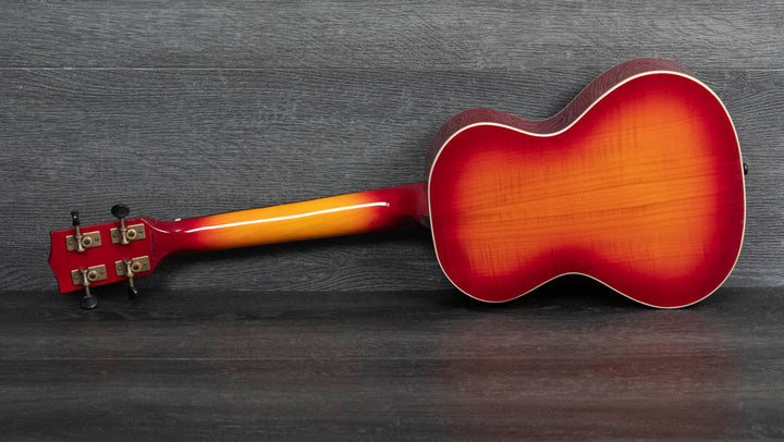 Kala Gloss Flame Maple Cherry Burst Tenor Ukulele