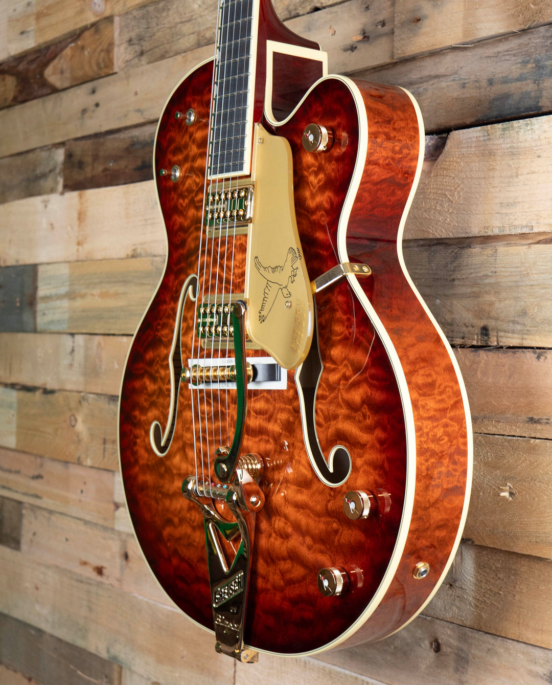 Gretsch G6136TGQM-59 Limited Edition Quilt Classic Falcon with Bigsby, Ebony Fingerboard, Forge Glow