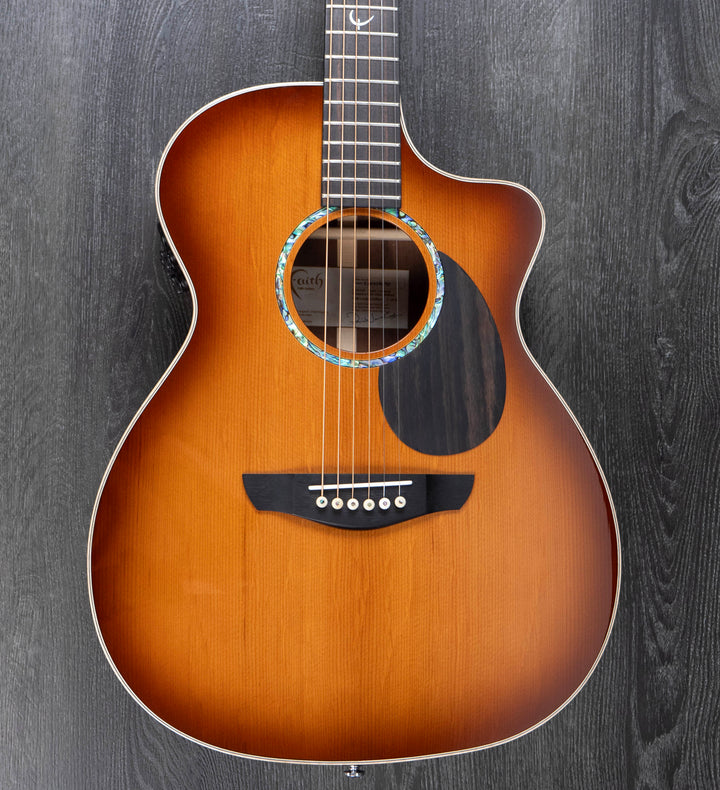 Faith Legacy Dark Roast Earth Électro-Acoustique, Tout en Acajou Africain Khaya Massif, Table Torréfiée