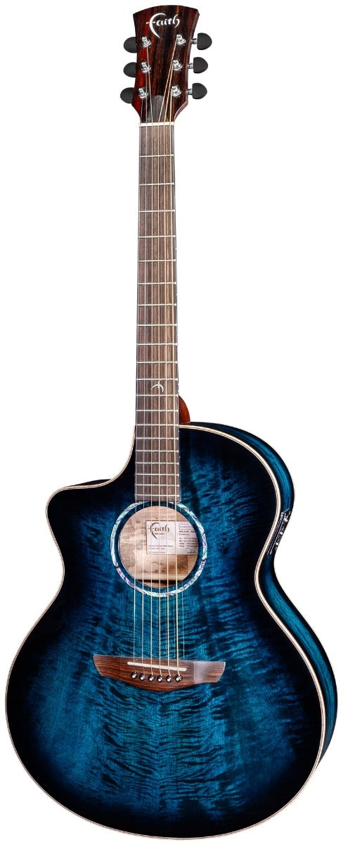 Faith Blue Moon Left-Handed Burst Venus Electro-Acoustic, All Solid Java Mango