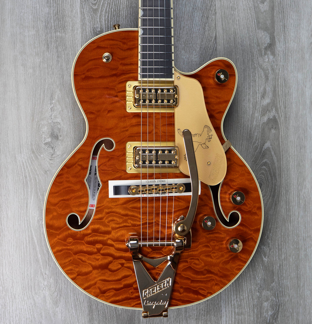Gretsch Limited Edition Falcon Center Block Jnr with Bigsby, Ebony Fingerboard, Quilted Maple, Roundup Orange