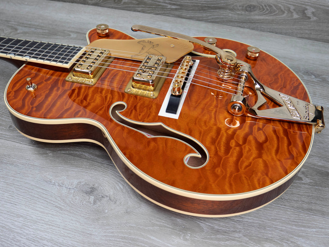Gretsch Limited Edition Falcon Center Block Jnr with Bigsby, Ebony Fingerboard, Quilted Maple, Roundup Orange