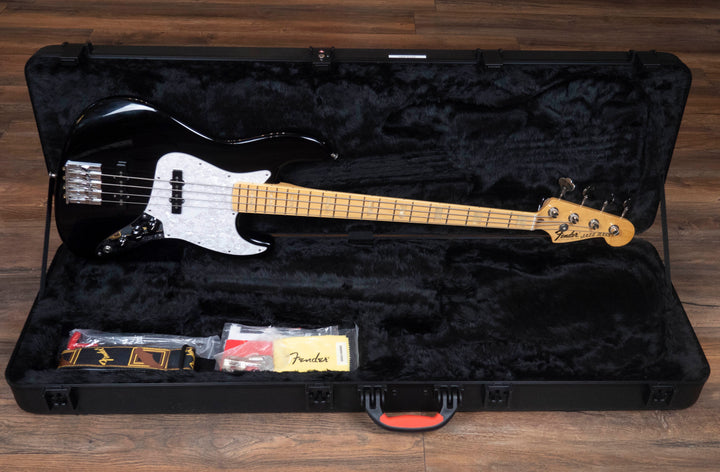 Fender USA Geddy Lee Jazz Bass d'occasion, touche en érable, noir (2015)