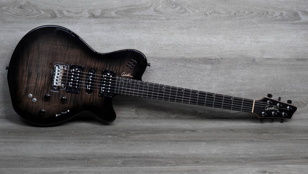 Pre-Owned Godin xtSA, Trans Black Flame