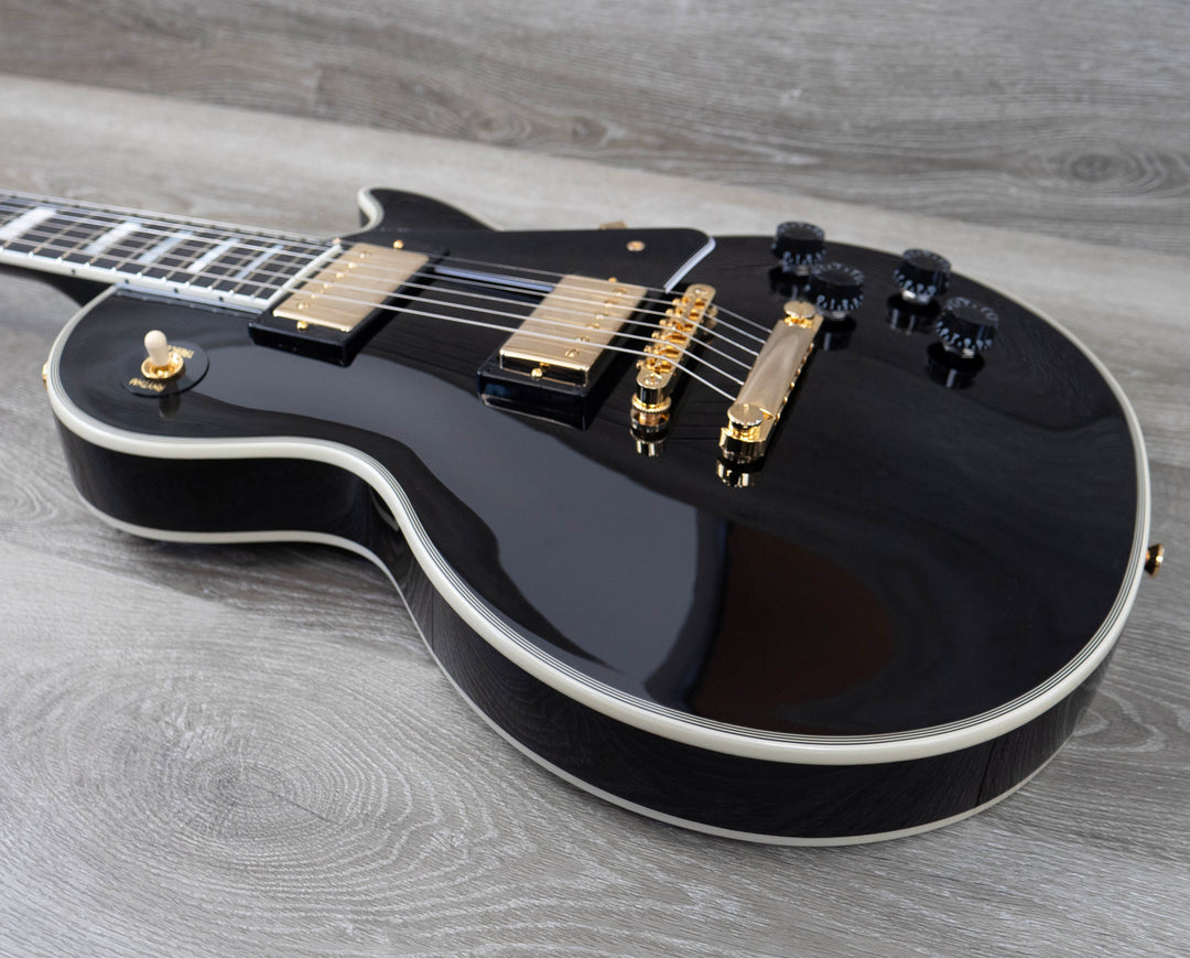 Epiphone Inspired by Gibson Les Paul Custom, Ebony, with Hard Case